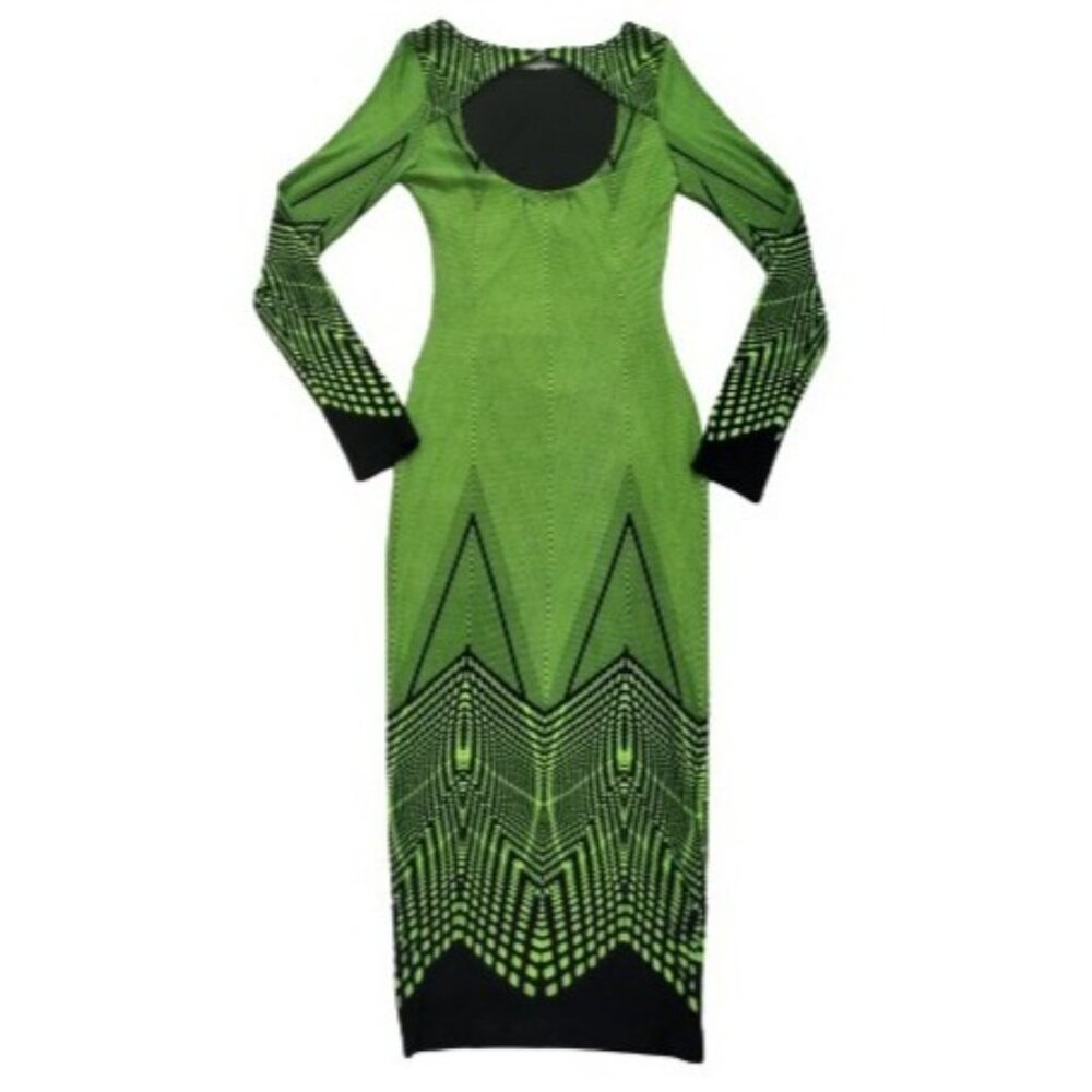 Nyla & Noelle Women's Neon Night Style Long Sleeve Bodycon Maxi Dress Small NWT - Picture 5 of 16